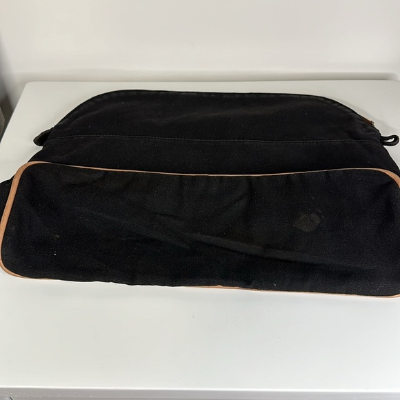 51 Hermes Bolide 31 Canvas Pouch Cosmetic Bag with Leather Trim Large - Picture 12 of 14